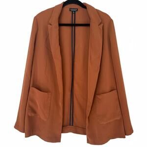 Topshop | Rust Open-Front Relaxed Blazer | Size US 10